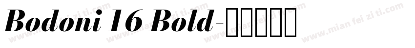 Bodoni 16 Bold字体转换